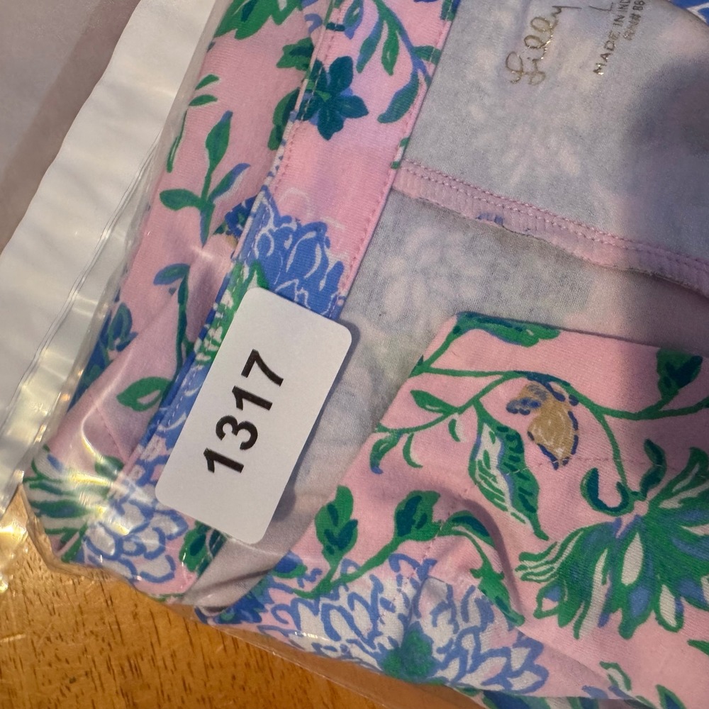 Lilly Pulitzer Sophiletta Shift Dress Womens L Pink Blue Floral Notched Neck - Picture 8 of 8